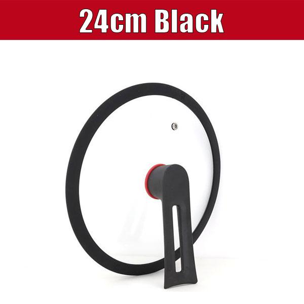 24-32cm Universal Pot Pan Covers Vertical Stand Pot Lids Silicone Replacement Pan Lid Glass Top Cover for Skillet Pot Frying Pan