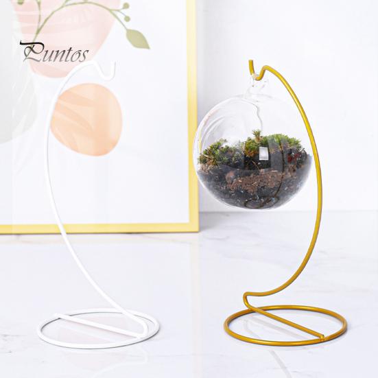 Moderner Minimalistischer Ständer Ornamenthalter für Glaskugeln Spiraldesign mit Stabiler Eisenbasis Gestell Luftpflanzen Terrarium Hexenkugel Hochzeit Zuhause