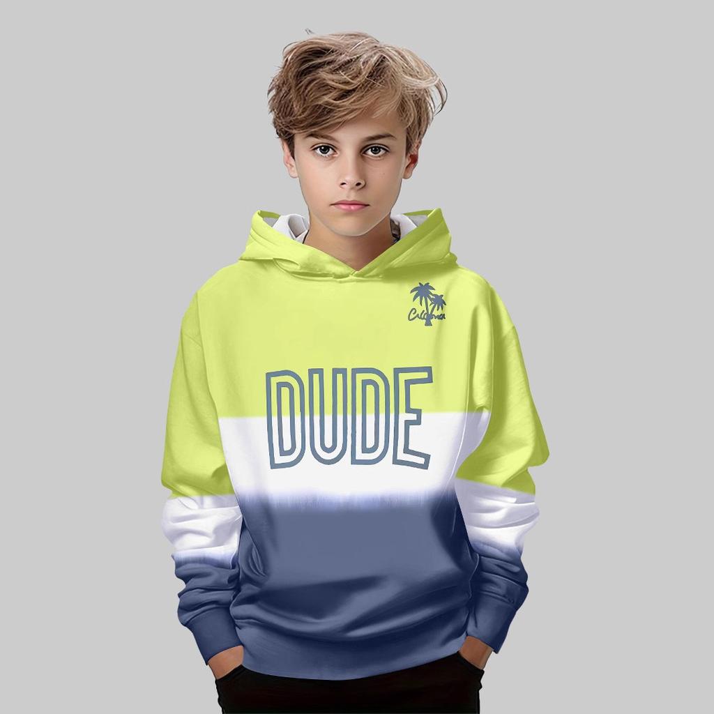 Autumn 3D Printed Hoodies Fashionable Casual Sports Long Sleeved Children's Boy Hooded Sweatshirts