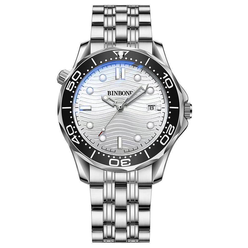 Binbond Luxury Men's Quartz Watch - Waterproof, Luminous, Rotating Dial
