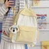 Schoolbagins College Style Striped Backpack Female Student Class Large Capacity School Bag Niche Versatile Lightweight Travel Backpack
