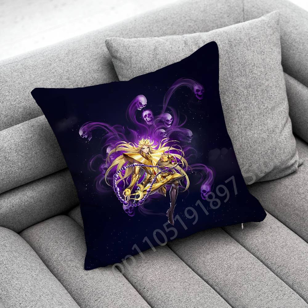 S-Saint Seiya Knights Zodiac Throw Pillow Case For 45X45Cm 40X40Cm 55X55Cm 50X50Cm 30X30Cm Square Car Pillowcase Shell