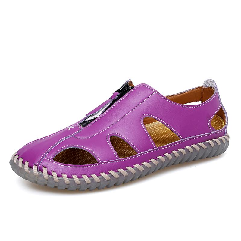 Women's Leather Sandals Casual Shoes Summer Beach Sandals