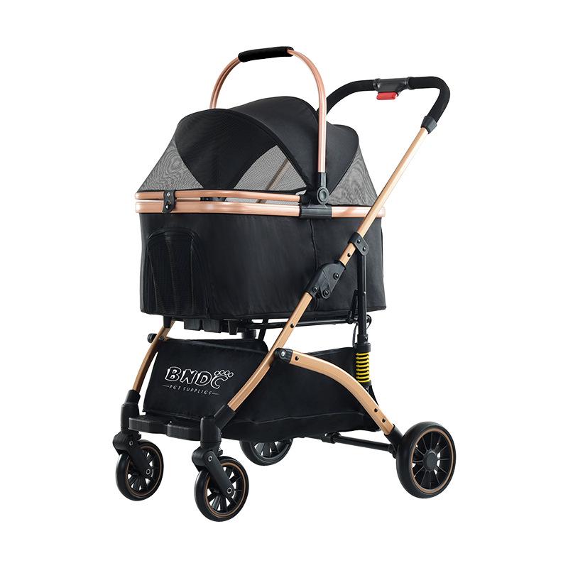 BNDC Universal Large Space Foldable Pet Stroller for Cats and Dogs