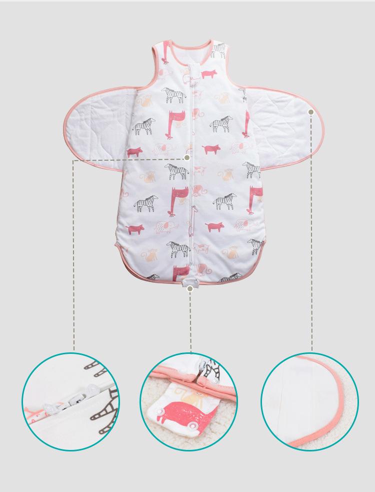 Newborn Knit Cotton Anti-Startle Swaddle Sleeping Bag - All-Season Style