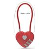 Zinc Alloy Wire Rope Password Lock Mini Love Heart Shape Password Padlock Travel Luggage Package Password Lock