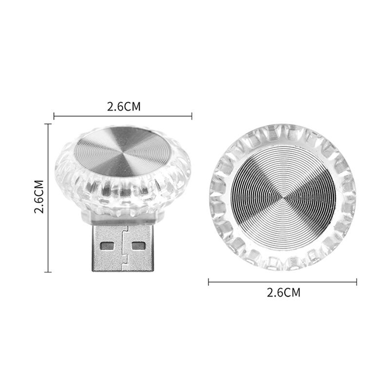 Car USB Atmosphere LED Light Colorful Night Light Free Modification Car Atmosphere Light Indoor Decoration Household Lights