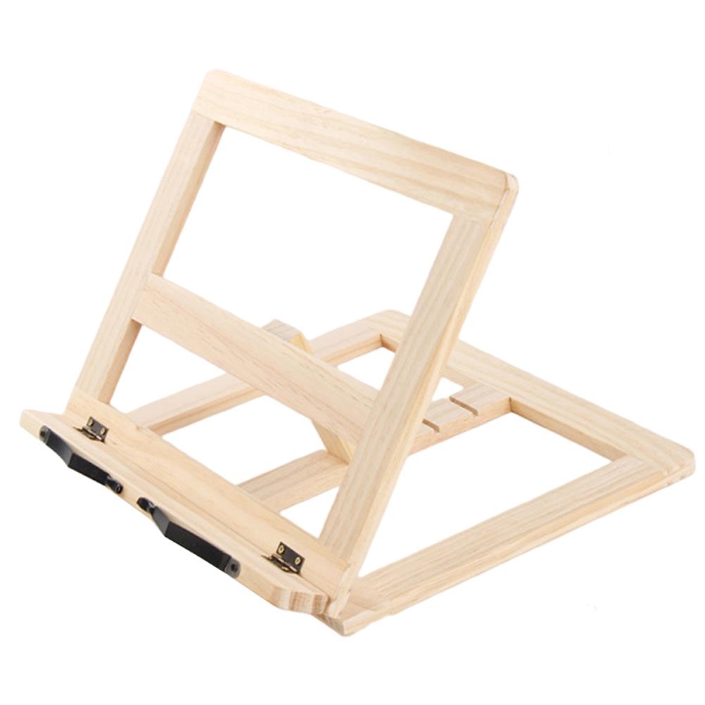 Portable Wooden Lectern for Books Wooden Reading Stand Adjustable and Foldable Lectern for Cookbooks Recipes Tablet