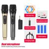 Rechargeable Wireless Microphone with Battery Display for Home KTV and Stage Live Streaming, Model One-to-Two Handheld.