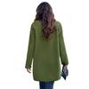 Women's Round Neck Coat Casual Fleece Coat Vintage Solid Color Long Sleeve Single Breasted for Office Party