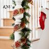 Vintage Style Christmas Ribbon 1 Roll Burlap for Gift Wrapping Tree Decor, Patterned Rustic Holiday Craft Imitation Linen Wired Fabric DIY Crafts And