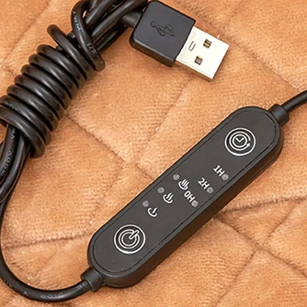 Winter Electric Heating Cushion USB Integrated Office Chair Cushion Heating Pad Backrest  Seat Mat