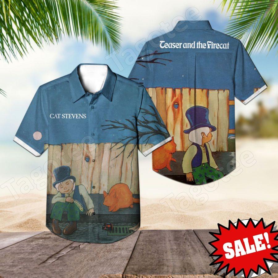Cat Stevens Teaser And The Firecat Album Cover Hawaiian Shirt CM843 S