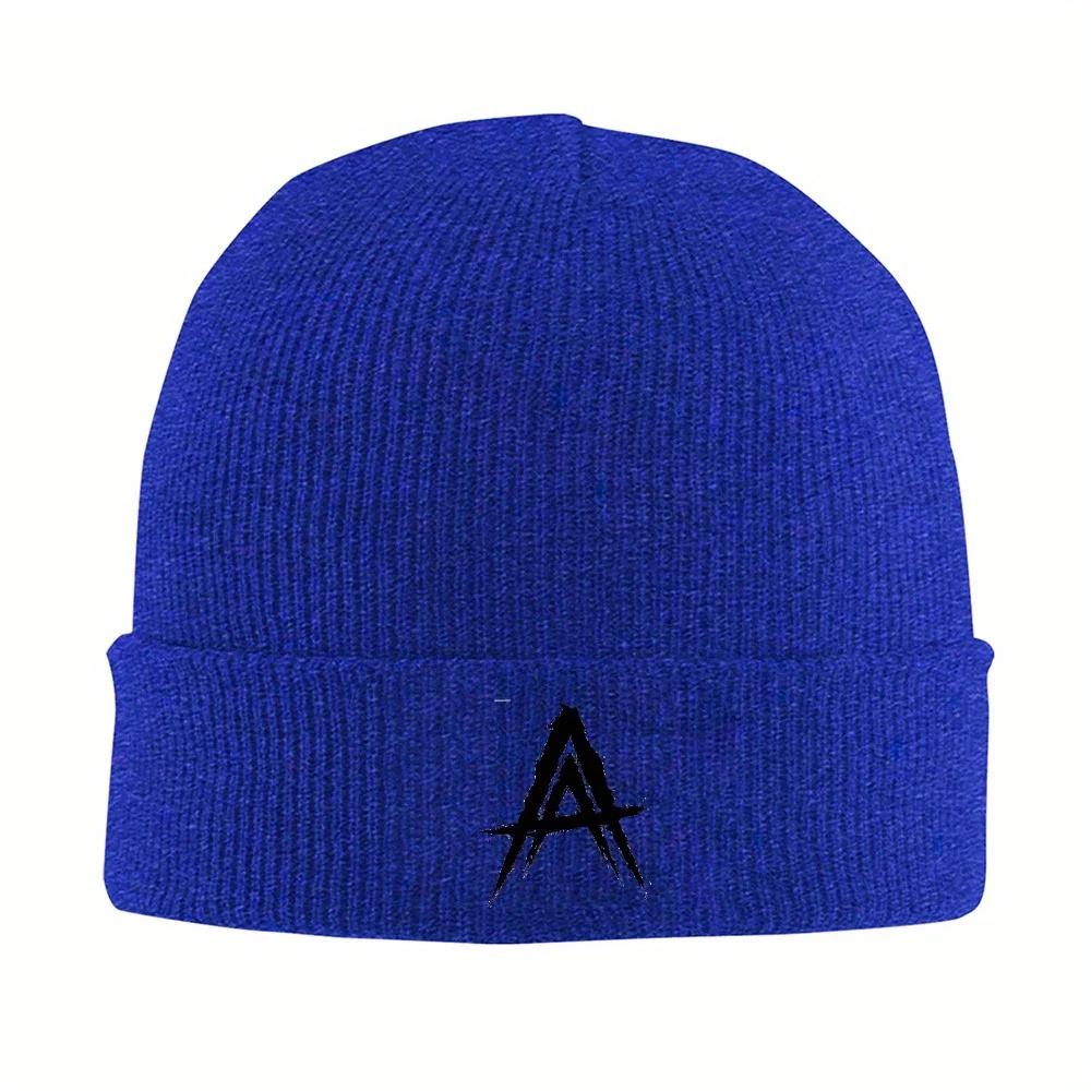 Neue PC Anuel AA Mützen Radeva Logo Strickmütze Unisex Damen Trendige Warme Weiche Beanie Mützen Frühling Outdoor Muster Kappe