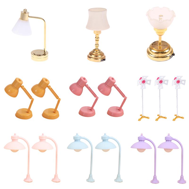 Domek dla lalek Hot1:12 Miniaturowa Lampa Stołowa Lampa LED Lampa Biurkowa Lampa Sufitowa Lampa Podłogowa Reflektor Sceniczny Sypialnia Pokój do Nauki Wystrój Domu