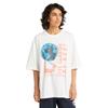 Timberland Letter Pattern Printed Casual Loose Round Neck Short Sleeve T-Shirt Unisex Tops White A6QAH-100