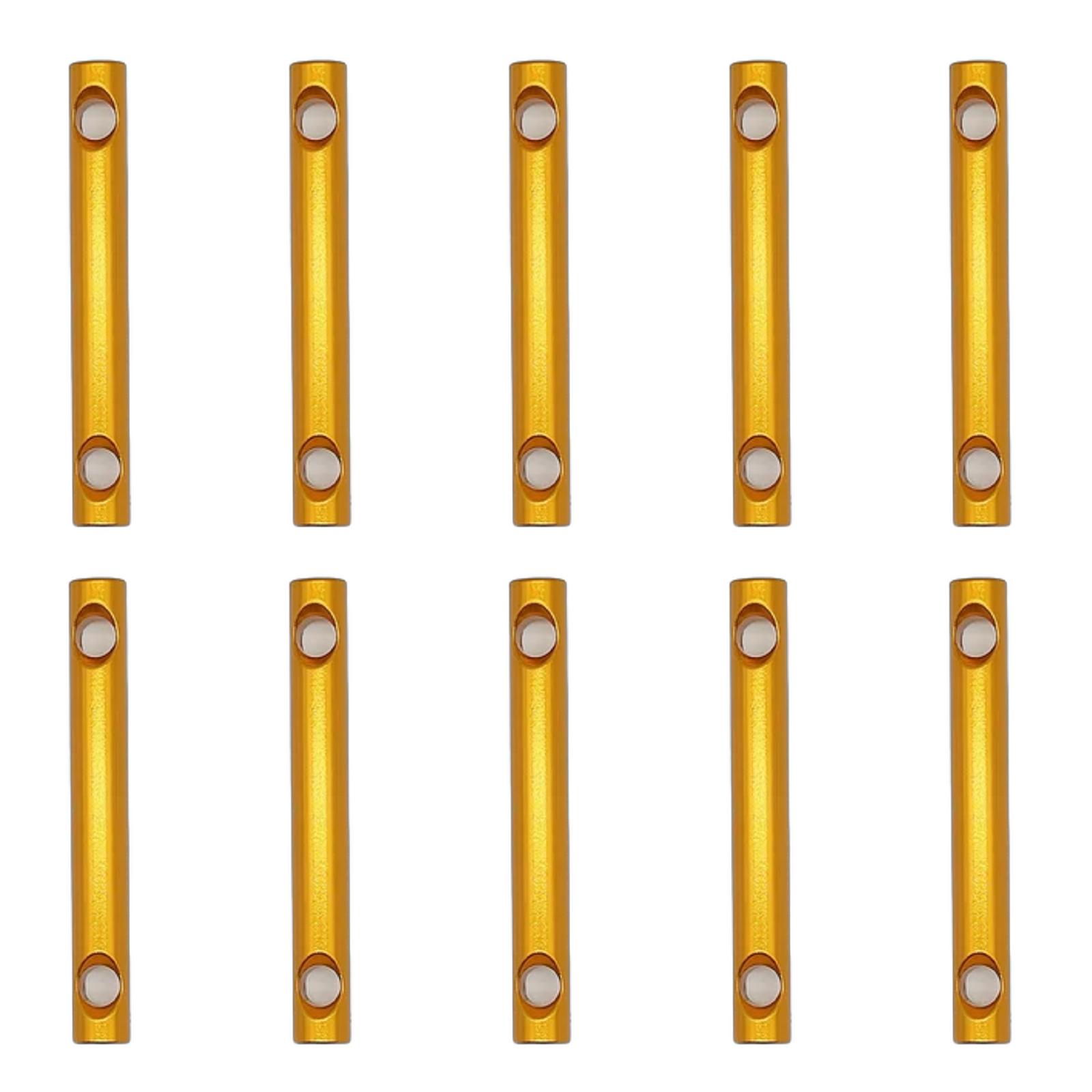 

10 шт. Натяжители для палатки из алюминиевого сплава с двумя отверстиями, регуляторы шнура оттяжки, замена регуляторов веревки для палатки, простые в использовании золотой