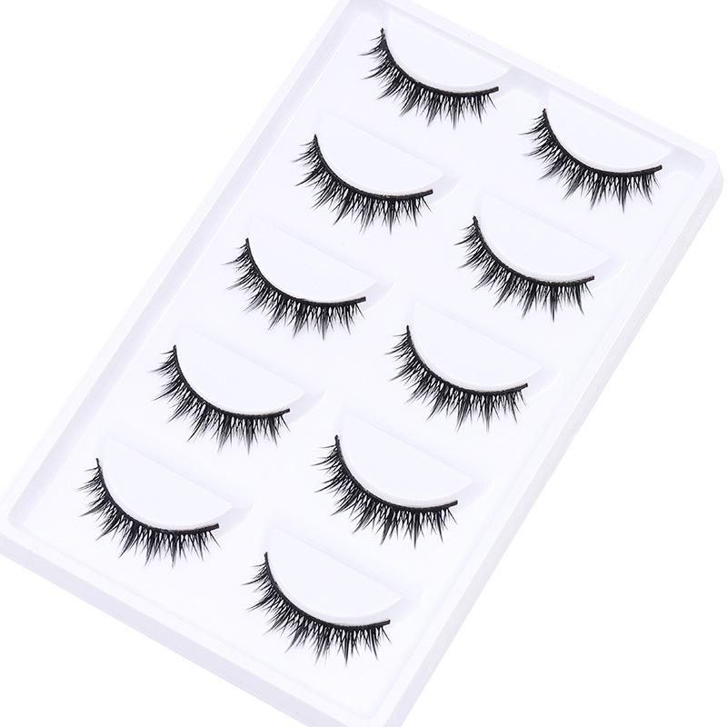 Dichte schwarze falsche Wimpern - Natürlich, voller Streifen für Cosplay/Comic, ideal für Anfänger und Cross-Border-Stile.