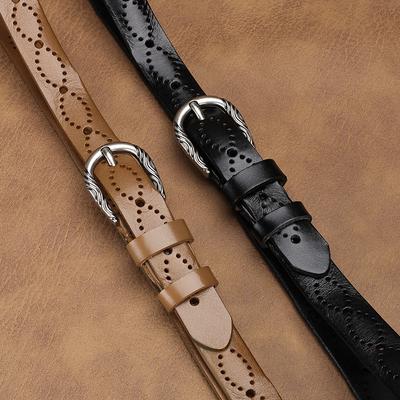 First Layer Cowhide Women'S Belt Simple Retro Casual Jeans Pin Buckle Belt