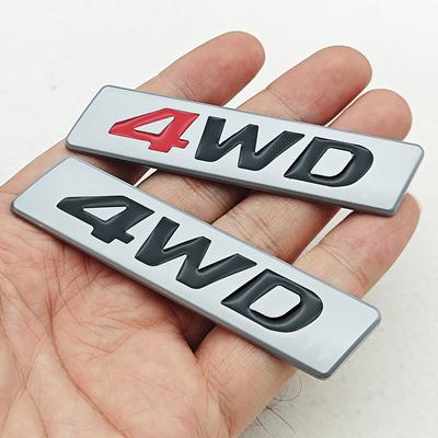 4WD Logo Stickers 3D Metal Emblem Badge Car Stickers Decals For Hyundai iX25 iX35 Tucson Toyota RAV4 Sticker Auto Accessories