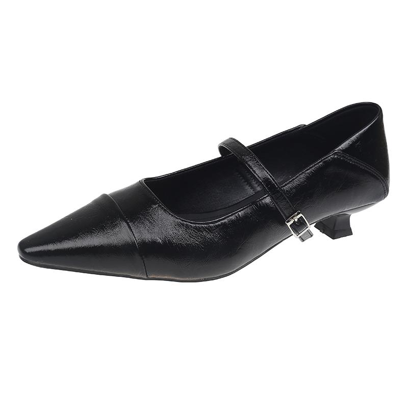 Fashion Sexy Pointed Toe Women Shoes Shallow Mid Heels Pumps 2025 Spring Fashion Official Shoes New Brand Dress Designer Chaussures Lady