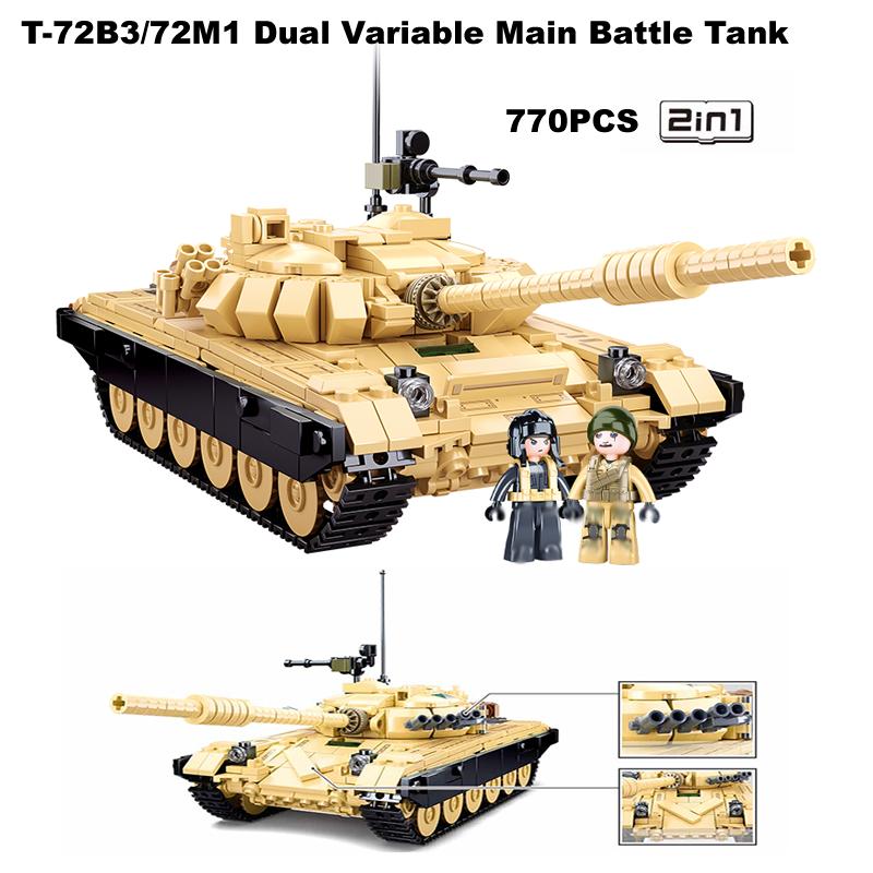 Druhá světová válka 2 Vojenská stavebnice Přistání v Normandii UK US Německá armáda Stavebnice Kostky Hračky WW2 Stavebnice Vozidla Tanky Pershing Panther