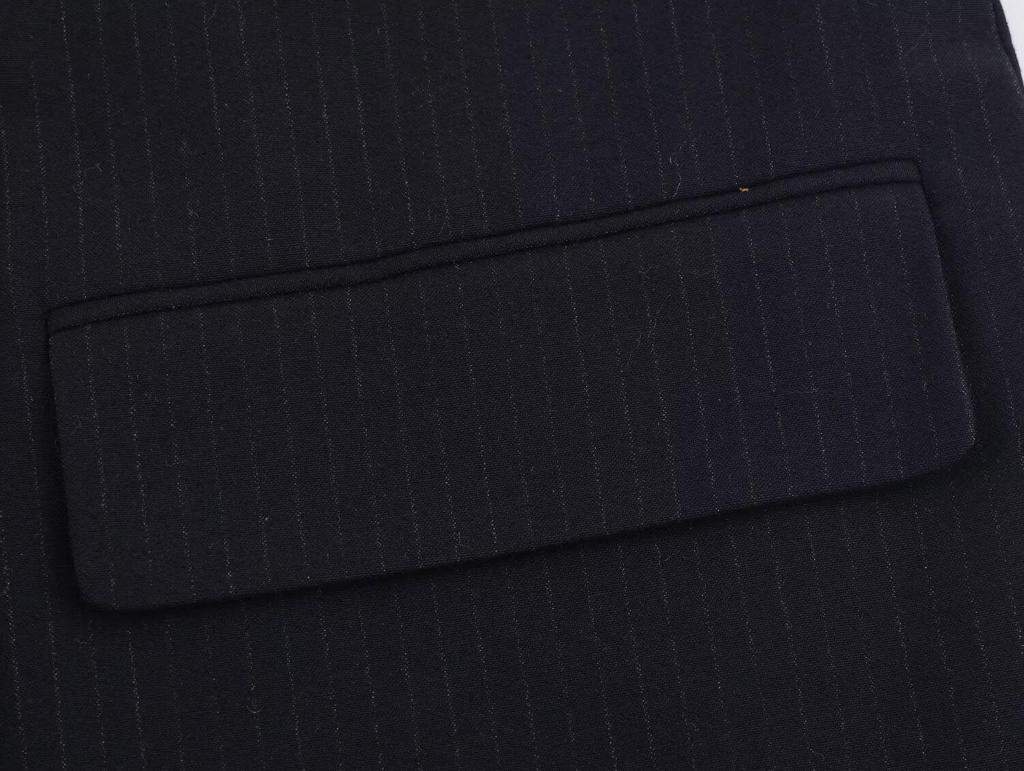 BR&ZA Women's 2026 Spring Pinstripe Double-Breasted Blazer