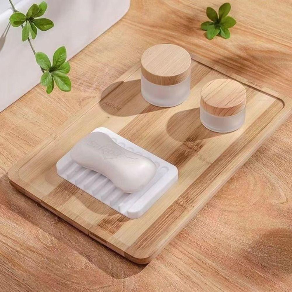 2Pcs Silicone Soap Dish Holder Creative Soap Plate Soap Saver Tray  Bathroom Accessories