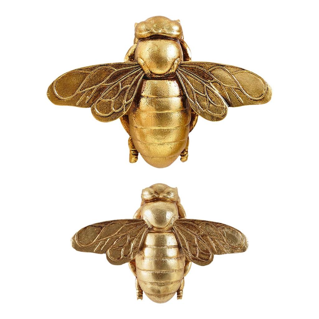 Bee Wall Hanging Ornament Sculpture Collection Hallway Gold Fireplace Resin
