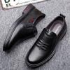 Echtes Leder Herren Slipper Schuhe Flach Mode Marke Herrenschuhe Reines Schwarz Cooler Streetstyle