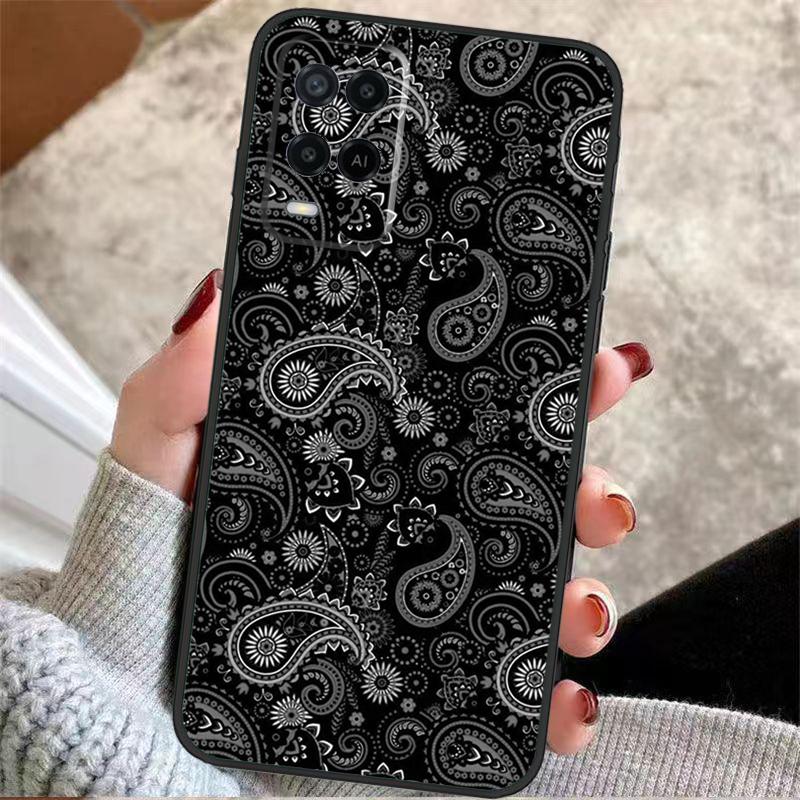 Bandana Seamless Pattern Case For Oppo A40 A16 A76 A96 A60 A98 A58 A78 A18 A38 A80 A77 A57 A17 A74 A54 A94 A15 A5 Pro