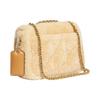 New COACH Pillow Shearling Plush With Smooth Leather Portable Crossbody Bag, Shoulder Bag Women's Ecru CE721-B4NA
