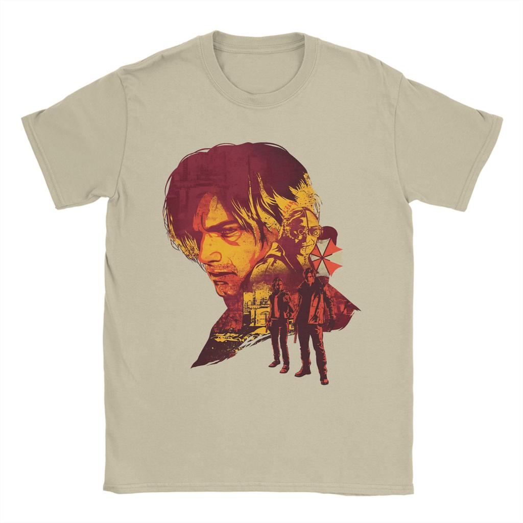 Vintage T Shirt Summer Handsome Unisex Leon Kennedy Gamer Fans Art Novelty T Shirts Pure Cotton Tee Shirt Unisex Y2K Fun Cheap Print