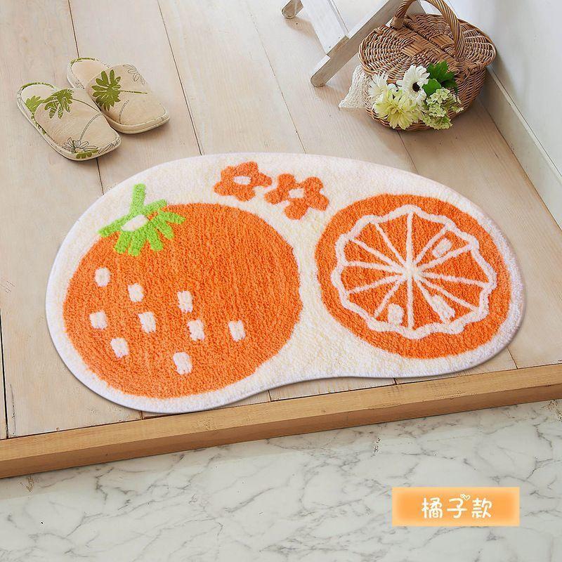 Niedliche Badezimmer Saugfähige Bodenmatte Toilette Haushalt Eingang Fruchtmuster Fußmatte Toiletteneingang Bodenmatte