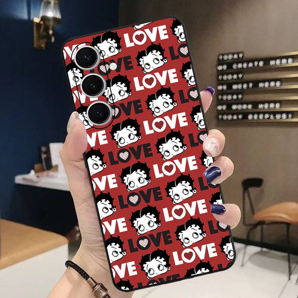 

Sexy Girl B-Betty Boop Phone Case For Samsung S 20 21 22 23 Lite Plus Ultra Clear Mobile Cover Funda Samsung S20 5G