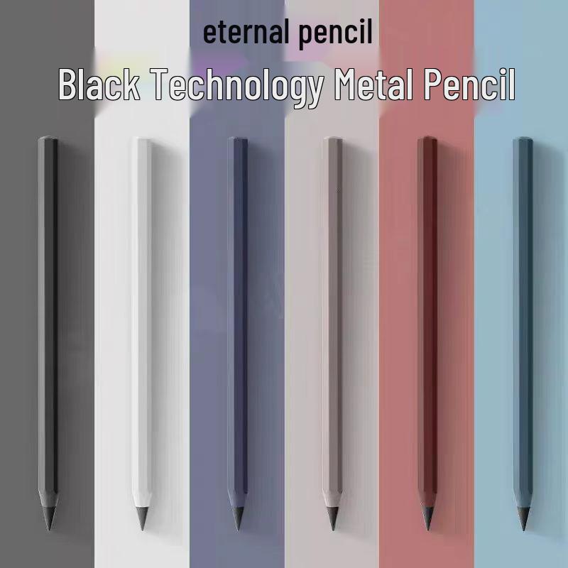 Eternal Mechanical Pencil - No Sharpening Needed, Never Runs Out, Ideal for First Grade Students, Metacil Black Tech