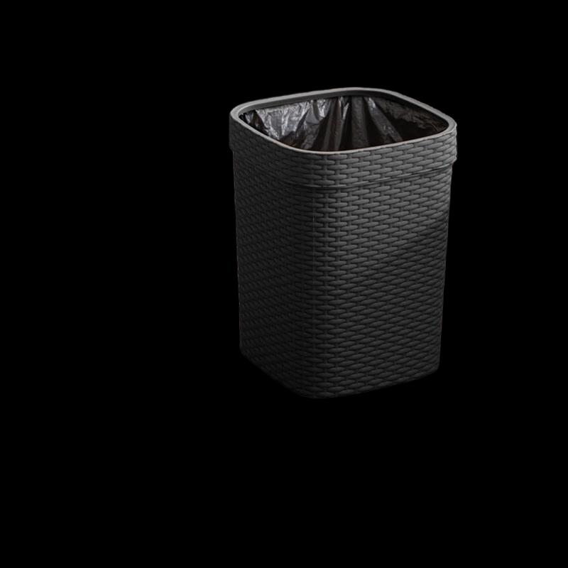 Creative Press-Ring Flip-Top Trash Can