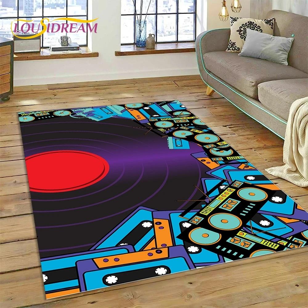 Płyta winylowa Muzyka DJ Ekran taśma Dywan Dywanik do Sypialni Salon Dom Sofa Dekoracja, Dzieci Gra Duża Dekoracja Mata Podłogowa
