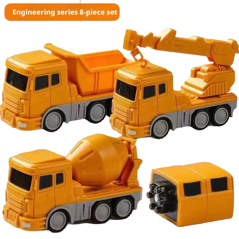 Children Magnetic Toy Car Boy Building Block Assembly Engineering Vehicle Transforming Puzzle King Kong Robot Kid Activities Toy