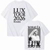 KOSZULKA ROSALIA LUX tour 2026 ROSAIA Taka Sama Jak Na Oficjalnej Stronie Wysokiej Jakości Koszulka Bawełniana Oversize Harajuku Okrągły Dekolt TEES