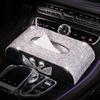 Swan Cartoon Car Tissue Box with Diamond Accents - Creative Cute Design
