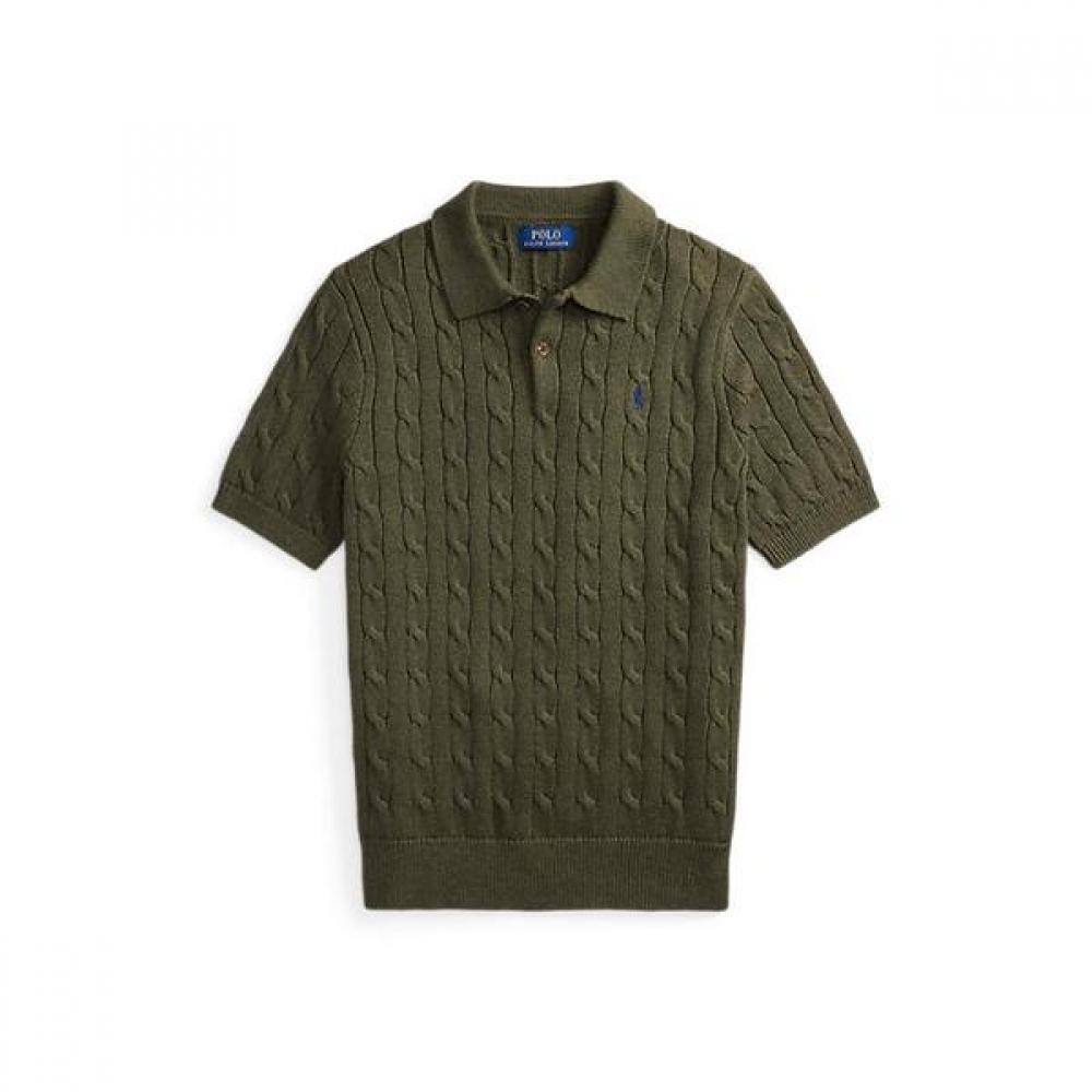 Polo Ralph Lauren Мужской хлопковый свитер с косами mnpoSwe1n820116300 XS