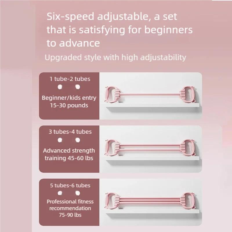 Correia Elástica Yoga 6 Cordas Tensor Ajustável Ferramenta de Yoga Prática de Costas Abertas Ombro Yoga Cinto de Alongamento Faixa Elástica de Alongamento