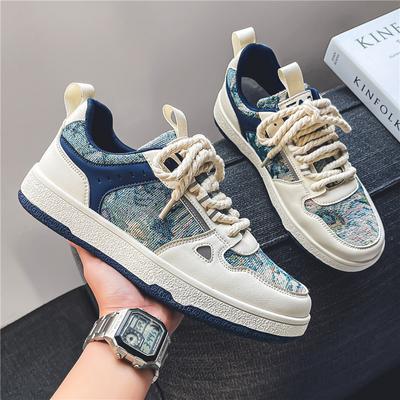 Cross-Border Summer Cloth Surface Breathable Lightweight Fashion Men'S Shoes Student Simple Trendy Flat Casual Board Shoes