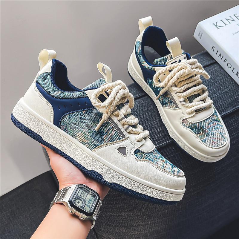 Cross-Border Summer Cloth Surface Breathable Lightweight Fashion Men'S Shoes Student Simple Trendy Flat Casual Board Shoes