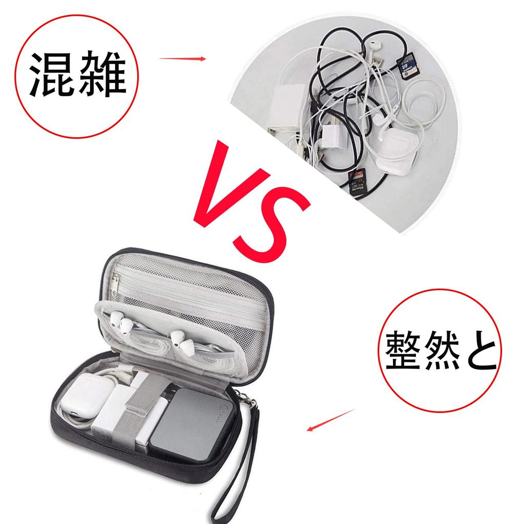 ALLVD Large Capacity Storage Pouch for PC Accessories and Business and More Perfect for Mobile USB Flash and Chargers Three-Layer Gadgets, Travel,