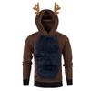 Men Winter Xmas Hoody Feather Hooded Christmas 3D Blouse Top