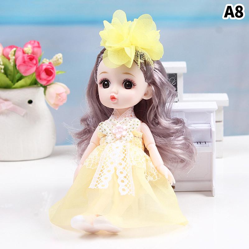 17cm Doll with Clothes Shoes DIY Movable Joints Princess Figure Gift Toys