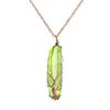 Vintage Hand-Wound Colorful Crystal Stone Necklace, Crystal Pillar Life Tree Necklace N523