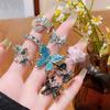 Butterfly Dark Wind Personality Stacking Wearing High-End Open Ring Niche Design Light Luxury Cold Wind Ring Woman